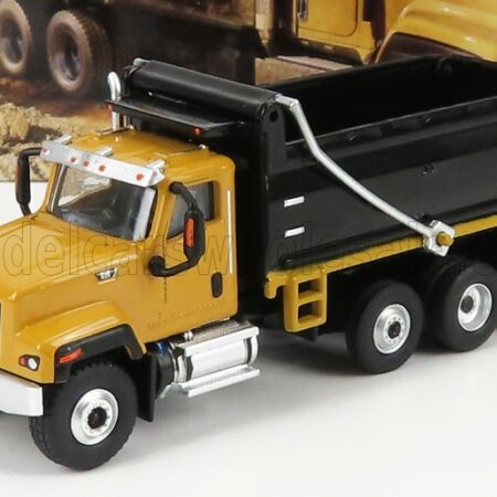 DM-MODELS 1/87 CATERPILLAR | CT681 CASSONE RIBALTABILE 4-ASSI 2016 - DUMP TRUCK | YELLOW BLACK