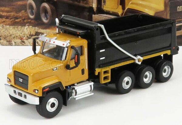 DM-MODELS 1/87 CATERPILLAR | CT681 CASSONE RIBALTABILE 4-ASSI 2016 - DUMP TRUCK | YELLOW BLACK