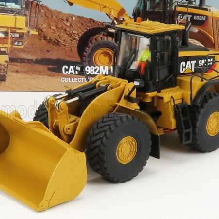 DM-MODELS 1/50 CATERPILLAR | CAT982M RUSPA GOMMATA - SCRAPER TRACTOR WHEEL LOADER | YELLOW BLACK