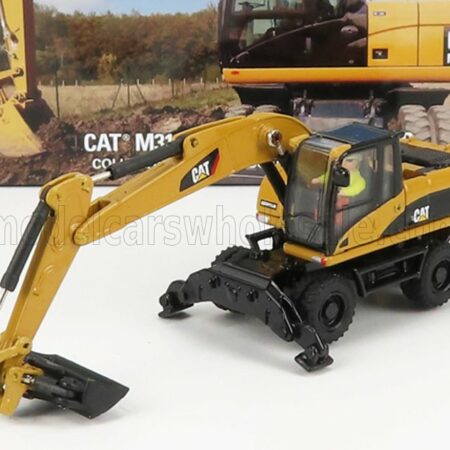 DM-MODELS 1/87 CATERPILLAR | CATM318D ESCAVATORE GOMMATO - TRACTOR HYDRAULIC EXCAVATOR SCRAPER | YELLOW BLACK