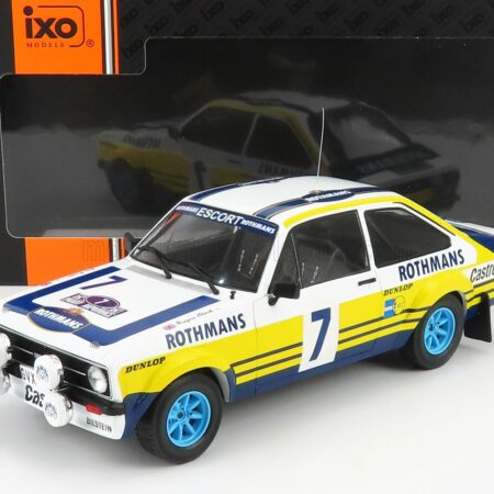 IXO-MODELS 1/18 FORD ENGLAND | ESCORT RS MKII TEAM ROTHMANS N 7 RALLY ACROPOLIS 1979 R.CLARK - J.PORTER | WHITE YELLOW BLUE