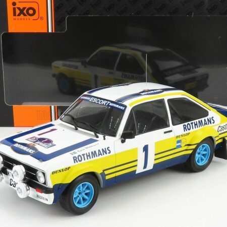 IXO-MODELS 1/18 FORD ENGLAND | ESCORT RS 1800 MKII TEAM ROTHMANS N 1 WINNER RALLY ACROPOLIS 1979 B.WALDEGARD - H.THORSZELIUS | WHITE YELLOW BLUE