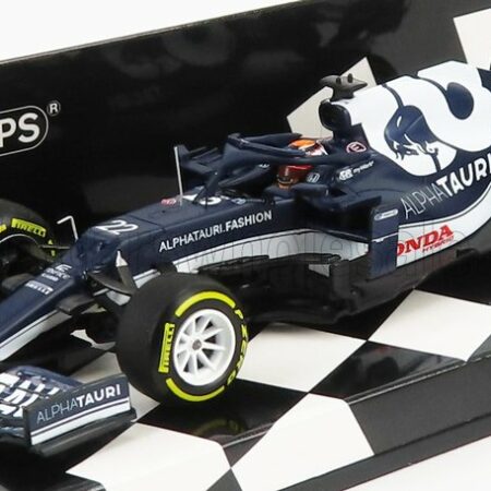 MINICHAMPS 1/43 ALPHA TAURI | F1  AT02 HONDA RA620H TEAM ALPHA TAURI N 22 BAHRAIN GP 2021 YUKI TSUNODA | WHITE BLUE