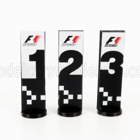 CARTRIX 1/18 ACCESSORIES | F1  WORLD CHAMPION PLATE PIT BOARD - 1st - 2nd - 3rd PLACE | GREY BLACK YELLOW