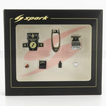 SPARK-MODEL 1/43 ACCESSORIES | F1  SET LOTUS 72DJPS N 1 EMERSON FITTIPALDI SEASON 1972 WORLD CHAMPION | BLACK GOLD MET