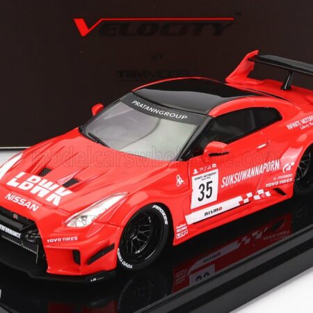 TRUESCALE 1/43 NISSAN | GT-RR (R35) N 35 LBWK LIBERTY WALK 2016 | RED BLACK