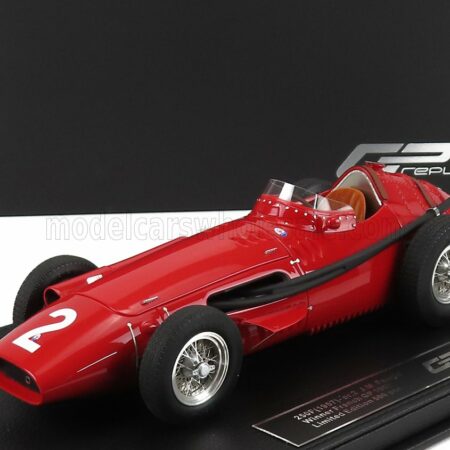 GP-REPLICAS 1/18 MASERATI | F1  250F N 2 WINNER FRENCH GP JUAN MANUEL FANGIO 1957 WORLD CHAMPION - CON VETRINA - WITH SHOWCASE | RED