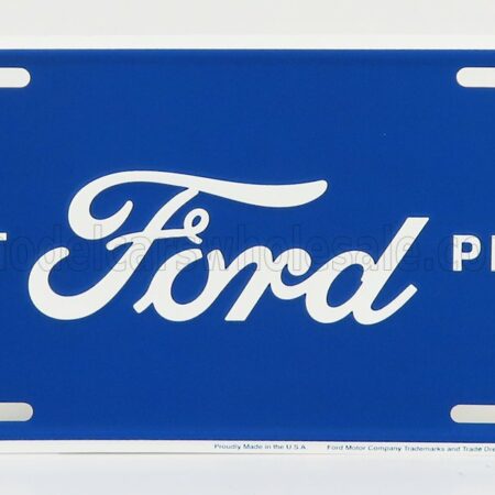 EDICOLA 1/1 ACCESSORIES | FUNNY METAL PLATE - FORD LOGO BUILT PROUD | BLUE WHITE