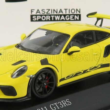 MINICHAMPS 1/43 PORSCHE | 911 991-2 GT3 RS COUPE 2018 - BLACK RIMS | RACING YELLOW