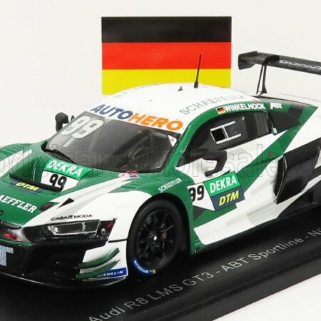 SPARK-MODEL 1/43 AUDI | R8 LMS GT3 TEAM ABT SPORTLINE N 99 DTM NURBURGRING 2021 M.WINKELHOCK | GREEN WHITE