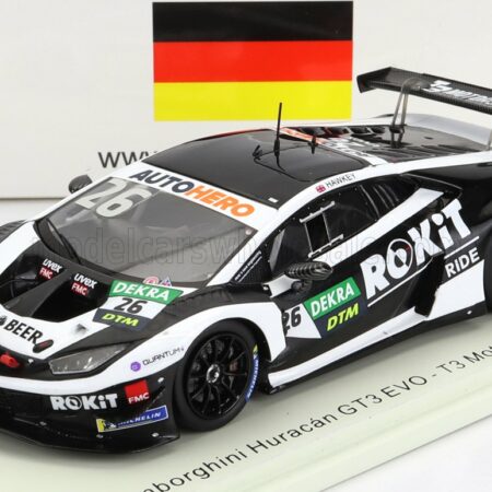 SPARK-MODEL 1/43 LAMBORGHINI | HURACAN GT3 EVO TEAM T3 MOTORSPORT N 26 DTM SEASON 2021 E.HAWKEY | WHITE BLACK