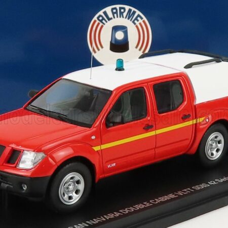 ALARME 1/43 NISSAN | NAVARA DOUBLE CABINE PICK-UP CLOSED VLTT SDIS 42 SAPEURS POMPIERS 2011 | RED WHITE