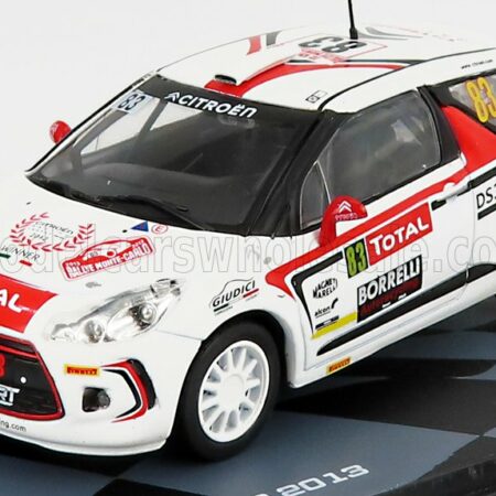 EDICOLA 1/43 CITROEN | DS3 R3 TOTAL N 83 RALLY MONTECARLO 2013 A.CRUGNOLA - M.FERRARA | WHITE RED