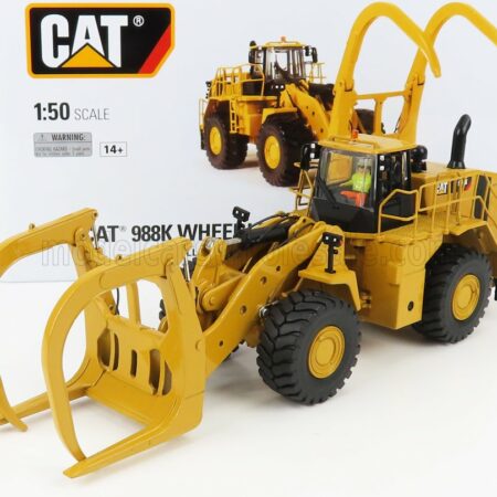 DM-MODELS 1/50 CATERPILLAR | CAT994K RUSPA GOMMATA - SCRAPER TRACTOR WHEEL LOADER WITH LOG GRAPPLE | YELLOW BLACK