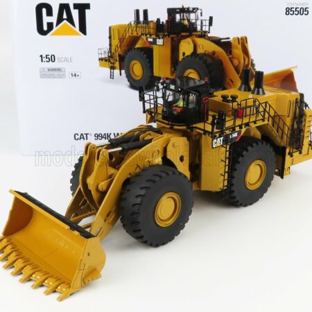 DM-MODELS 1/50 CATERPILLAR | CAT994K RUSPA GOMMATA - SCRAPER TRACTOR WHEEL LOADER - ROCK CONFIGURATION | YELLOW BLACK