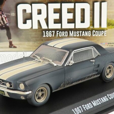 GREENLIGHT 1/43 FORD USA | MUSTANG COUPE 1967 - ADONIS CREED'S II | MATT BLACK