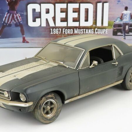 GREENLIGHT 1/18 FORD USA | MUSTANG COUPE 1967 - ADONIS CREED'S II | MATT BLACK