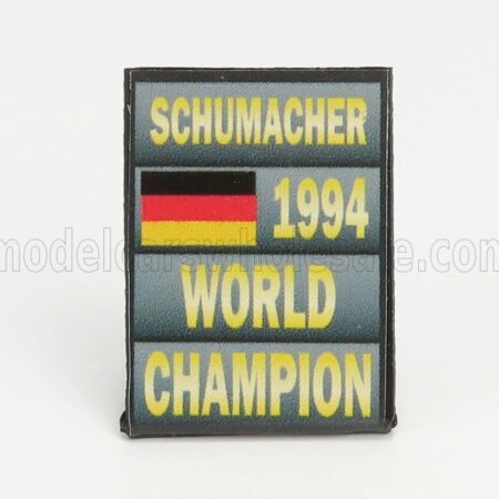 CARTRIX 1/43 ACCESSORIES | F1  WORLD CHAMPION PLATE PIT BOARD - BENETTON B194 FORD MILD SEVEN N 5 SEASON 1994 MICHAEL SCHUMACHER | GREY BLACK YELLOW