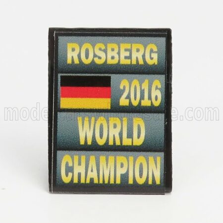 CARTRIX 1/43 ACCESSORIES | F1  WORLD CHAMPION PLATE PIT BOARD - MERCEDES GP W07 HYBRID AMG PETRONAS N 6 SEASON 2016 NICO ROSBERG | GREY BLACK YELLOW