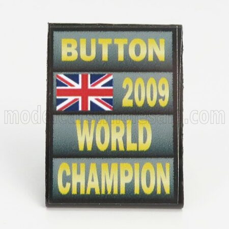 CARTRIX 1/43 ACCESSORIES | F1  WORLD CHAMPION PLATE PIT BOARD - BRAWN GP MERCEDES BGP001 N 22 SEASON 2009 JENSON BUTTON | GREY BLACK YELLOW