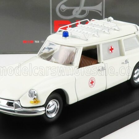 RIO-MODELS 1/43 CITROEN | ID19 BREAK C.R.I. CROCE ROSSA ITALIANA 1958 - AMBULANCE | WHITE