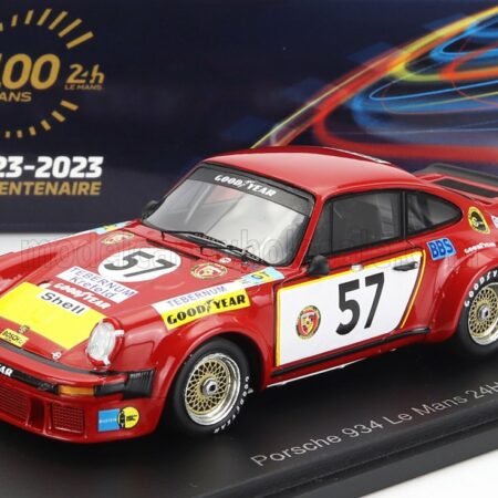 SPARK-MODEL 1/43 PORSCHE | 934 3.0L F6 TEAM GELO RACING TEAM N 57 24h LE MANS 1976 T.SCHENKER - T.HEZEMANS | RED