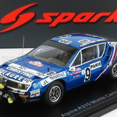 SPARK-MODEL 1/43 RENAULT | A310 ALPINE N 9 RALLY MONTECARLO 1976 J.L.THERIER - M.VIAL | BLUE BLACK