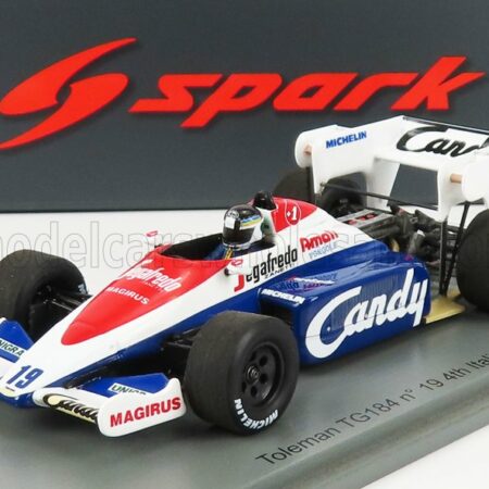 SPARK-MODEL 1/43 TOLEMAN | F1  TG184 N 19 ITALY GP 1984 S.JOHANSSON | WHITE BLUE RED