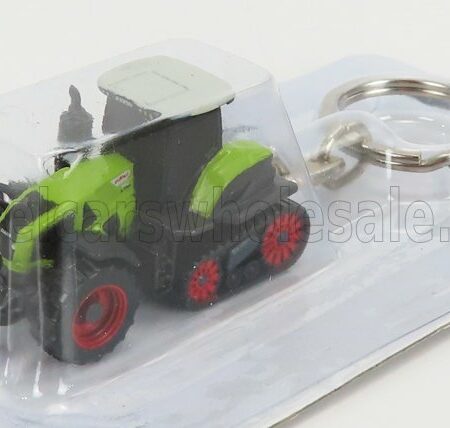 UNIVERSAL HOBBIES 1/87 CLAAS | PORTACHIAVI - KEYRING AXION 960 TRACTOR CINGOLATO 2016 | GREEN BLACK