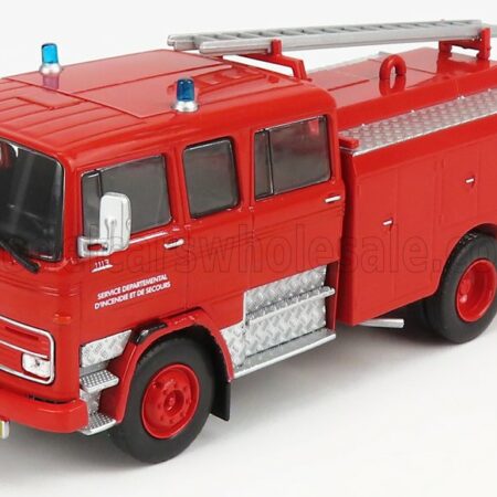 EDICOLA 1/43 MERCEDES BENZ | LP911 1113 TANKER TRUCK SERVICE DEPARTEMENTAL D'INCENDIE ET DE SECOURS SAPEURS POMPIERS 1975 | RED