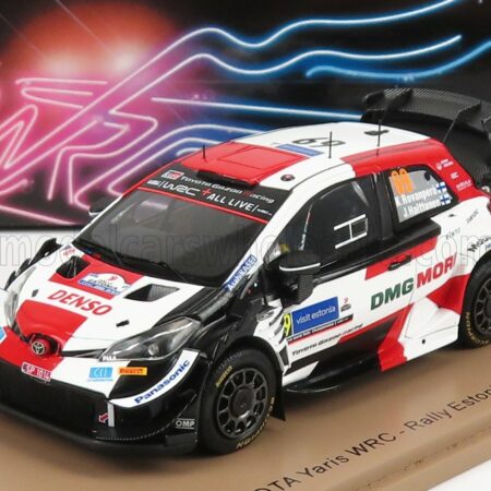 SPARK-MODEL 1/43 TOYOTA | YARIS WRC TEAM TOYOTA GAZOO RACING WRT N 69 WINNER RALLY ESTONIA 2021 K.ROVANPERA - J.HALTTUNEN | WHITE RED BLACK