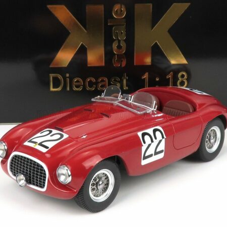 KK-SCALE 1/18 FERRARI | 166MM BARCHETTA 2.0L V12 SPIDER TEAM PETER MITCHELL-THOMSON N 22 WINNER 24h LE MANS 1949 L.CHINETTI - L.SELSDSON | RED