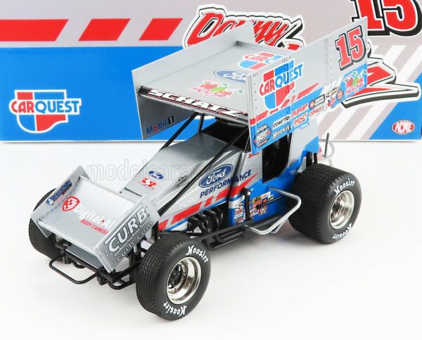 ACME-MODELS 1/18 FORD USA | TEAM CARQUEST N 15 SPRINT CAR SERIES SEASON 2021 D.SCHATZ | SILVER BLUE