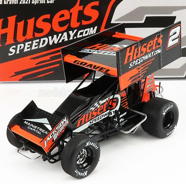 ACME-MODELS 1/18 FORD USA | TEAM HUSETS N 2 SPRINT CAR SERIES SEASON 2021 D.GRAVEL | BLACK ORANGE