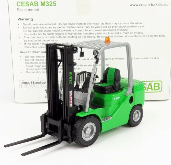 ROS-MODEL 1/23 CESAB | M325 CARRELLO ELEVATORE VERTICALE - VERTICAL ORDER PICKER 4 WHEELS | GREEN BLACK