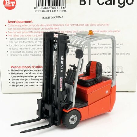 ROS-MODEL 1/23 BT CARGO | B316 CARRELLO ELEVATORE VERTICALE - VERTICAL ORDER PICKER 3 WHEELS | BLACK ORANGE