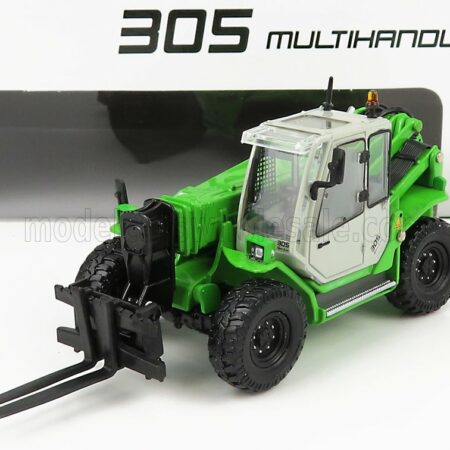 ROS-MODEL 1/50 SENNEBOGEN | 305 MULTIHANDLER TELESCOPIC TRACTOR | GREEN SILVER