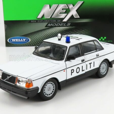 WELLY 1/24 VOLVO | 240 GL POLITI DENMARK POLICE 1986 | WHITE