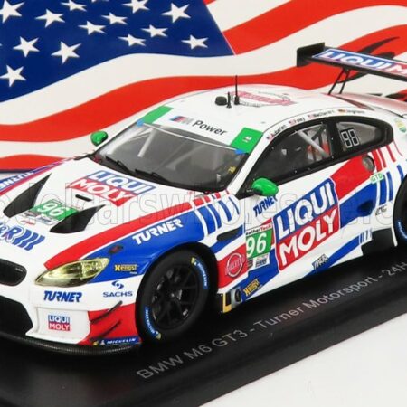 SPARK-MODEL 1/43 BMW | 6-SERIES M6 GT3 TEAM TURNER MOTORSPORT LIQUI MOLY N 96 24h DAYTONA 2020 J.KLINGMANN - D.MACHAVERN - B.AUBERLEN - R.FOLEY | WHITE RED BLUE