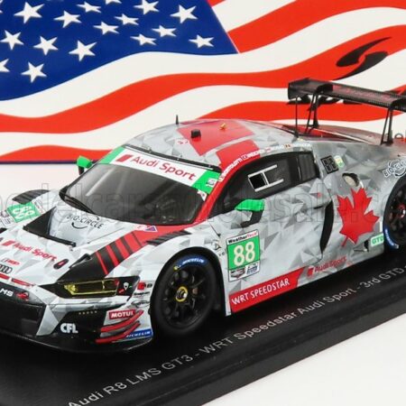 SPARK-MODEL 1/43 AUDI | R8 LMS GT3 TEAM WRT SPEEDSTAR AUDI SPORT N 88 3rd GTD CLASS 24h DAYTONA 2020 M.BORTOLOTTI - R.INEICHEN - D.MORAD - D.VANTHOOR | WHITE GREY RED