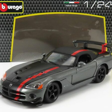 BURAGO 1/24 DODGE | VIPER SRT-10 COUPE 2003 - WITH RED LINE | GREY