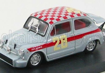 BRUMM 1/43 FIAT | 600 ABARTH 1000 N 28 4h DI MONZA 1966 STEINMETZ | GREY RED