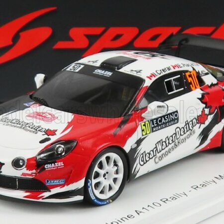 SPARK-MODEL 1/43 RENAULT | ALPINE A110 RALLY N 50 RALLY MONTECARLO 2022 I.CRERAR - E.RACETTE | WHITE RED BLACK