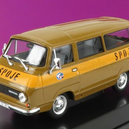 ABREX 1/43 SKODA | 1203 MINIBUS POSTE SPOJE 1974 | BROWN YELLOW