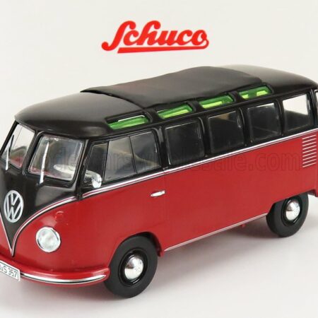 SCHUCO 1/32 VOLKSWAGEN | T1b SAMBA MINIBUS 1962 | RED BLACK