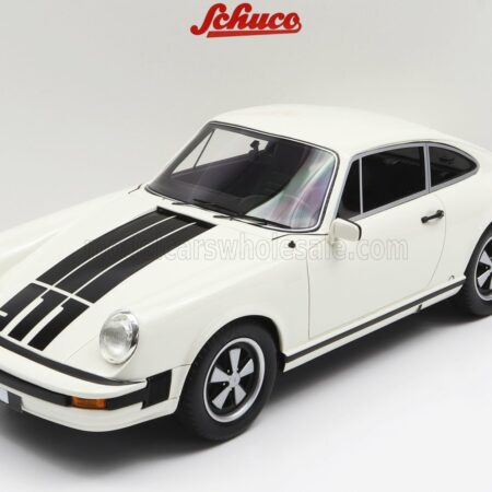 SCHUCO 1/18 PORSCHE | 911 COUPE 1977 | WHITE BLACK