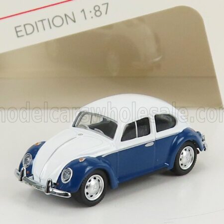 SCHUCO 1/87 VOLKSWAGEN | BEETLE KAFER MAGGIOLINO 1955 | WHITE BLUE