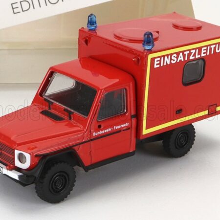 SCHUCO 1/87 MERCEDES BENZ | G-CLASS VAN FEUERWEHR 1980 | RED YELLOW