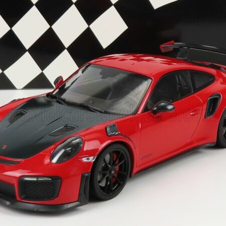 MINICHAMPS 1/18 PORSCHE | PORSCHE 911 991-2 GT2 RS COUPE 2018 - BLACK WHEELS | RED BLACK