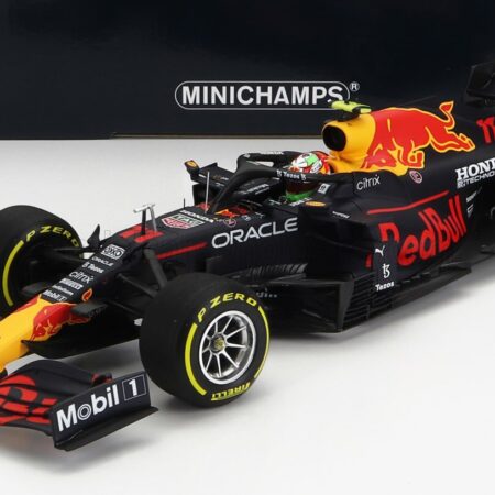 MINICHAMPS 1/18 RED BULL | F1  RB16B HONDA RA620H TEAM ASTON MARTIN N 11 3rd MEXICO GP 2021 SERGIO PEREZ | MATT BLUE YELLOW RED